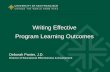 Writing Effective Program Learning Outcomes