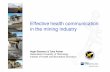 Effective health communication in the mining industry