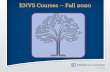 ENVS Courses – Fall 2020