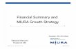 Financial Summary and MIURA Growth Strategy