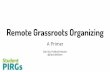 Remote Grassroots Organizing