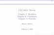 CSCI 6610: Review [2ex]Chapter 7: Numbers Chapter 8 ...