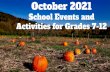 October 2021 School Events -- Info for Students