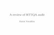 A review of RTTQA audit - UK Dosimetry Audit Network