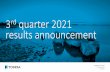 3rd quarter 2021 results announcement