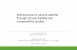 Maintenance of vaccine stability through annual stability ...