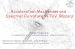 Acceleration Mechanism and Spectral Curvature in TeV Blazars