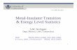 Metal-Insulator Transition & Energy Level Statistics