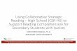 Using Collaborative Strategic Reading –High School (CSR-HS ...