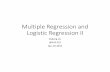 Multiple Regression and Logistic Regression II