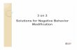 3 on 3 Solutions for Negative Behavior Modification