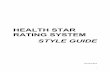 HEALTH STAR RATING SYSTEM STYLE GUIDE