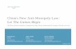 China's New Anti-Monopoly Law - Mayer Brown