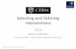 Selecting and Tailoring Interventions