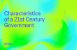Characteristics of a 21st Century Government