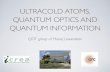 ULTRACOLD ATOMS, QUANTUM OPTICS AND QUANTUM …