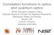 Correlation functions in optics and quantum optics
