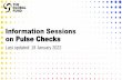 Information Session: Pulse Checks