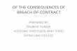 OF THE CONSEQUENCES OF BREACH OF CONTRACT
