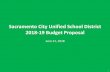 Sacramento City Unified School District 2018-19 Budget ...