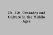 Ch. 12: Crusades and Culture in the Middle Ages