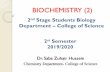 BIOCHEMISTRY Biological Student second year