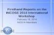 Firsthand Reports on the INCOSE 2014 International Workshop