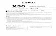 Kawai X30 Personal Keyboard Manual - Kawai Pianos - Kawai ...