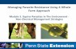 Managing Parasite Resistance Using A Whole Farm Approach