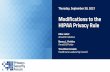 Modifications to the HIPAA Privacy Rule