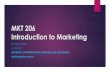 MKT 206 Introduction to Marketing