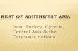 Iran, Turkey, Cyprus, Central Asia & the Caucasus nations