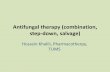 Antifungal therapy (combination, step-down, salvage)