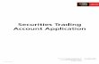 Securities Trading Account Application