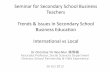 Seminar Secondary School Business Teachers Trends Issues ...