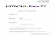 Hitachi Roku TV 55R7 Owners Guide - Hitachi in the U.S.A.