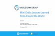 Mini Grids: Lessons Learned from Around the World