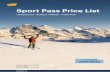 Sport Pass Price List - Jungfrau