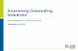 Assessing Geocoding Solutions - Mitre Corporation