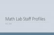 Math Lab Staff Profiles - College of the Sequoias