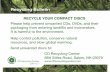 RECYCLE YOUR COMPACT DISCS - CD Recycling Center