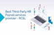Best Third-party HR Payroll Services Provider- RCSL