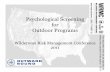 Psychological Screening for Outdoor Programs
