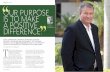 INNOVATE | Interview OUR PURPOSE IS TO MAKE A POSITIVE