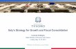 Italy’s Strategy for Growth and Fiscal Consolidation