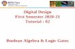 Digital Design First Semester 2020-21 Tutorial : 02