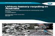 Lithium battery recycling in Australia