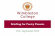 Briefing for Poetry Parents - Wimbledon College