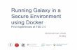 Running Galaxy in a Secure Environment using Docker