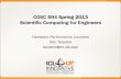 COSC 594 Spring 2013 Scientific Computing for Engineers